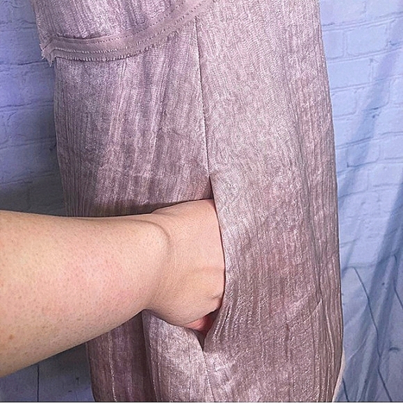 NWT BCBGeneration light mauve dress w sheer overlay - Picture 6 of 16